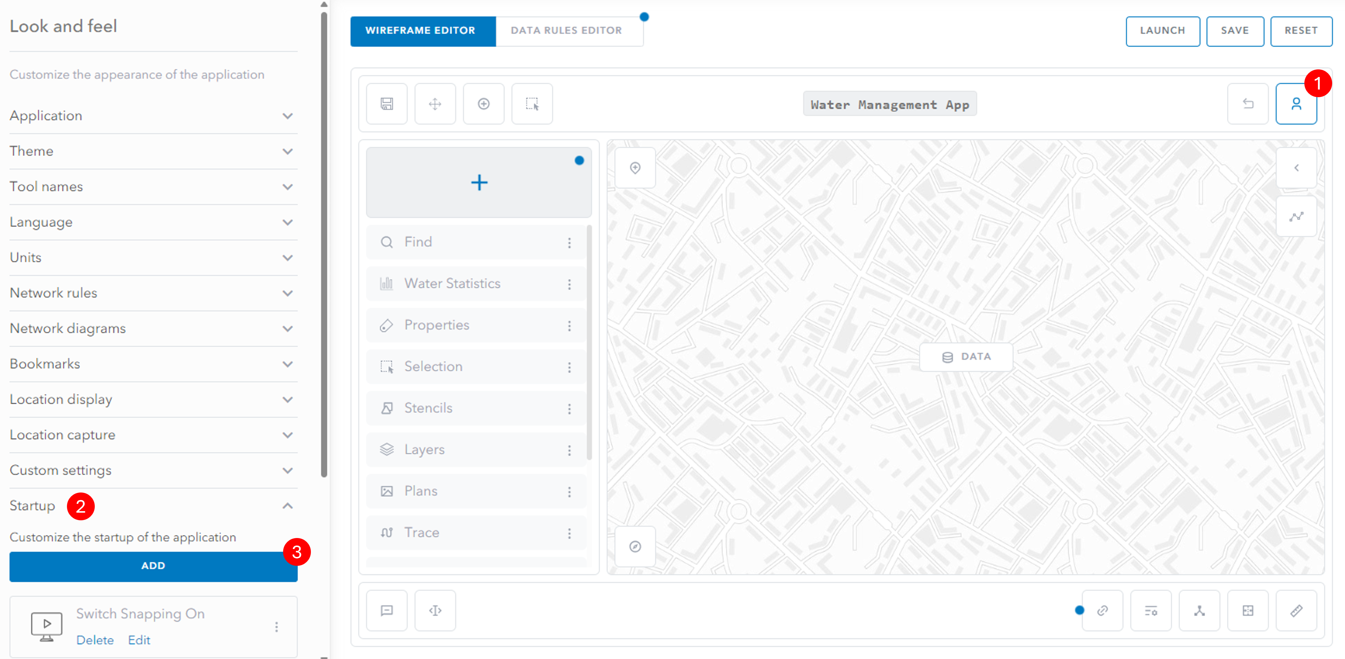 Look and feel settings