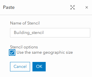 Stencil paste button
