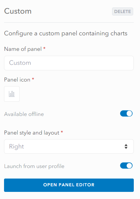 Custom Right Panel - settings