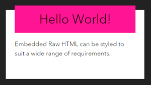 result of first embedded html script